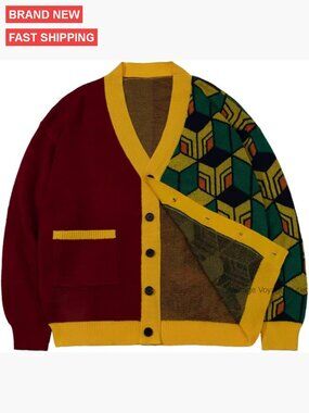 Giyuu Cosplay Cardigan Sweater Jacket Anime Costume Halloween